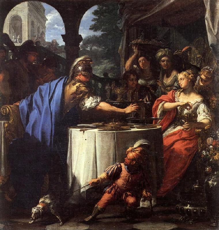 Francesco Trevisani The Banquet of Mark Antony and Cleopatra oil painting image